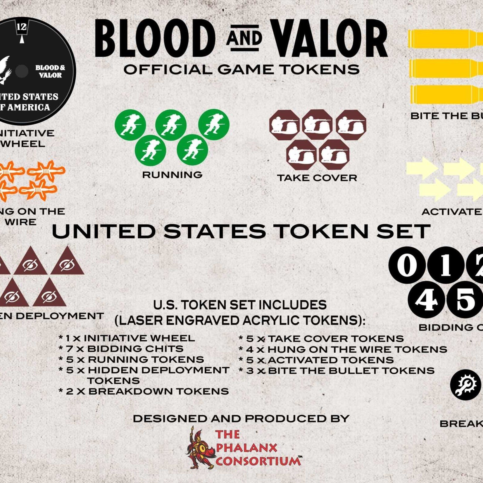 Blood and Valor U.S. Wheel/Token Set