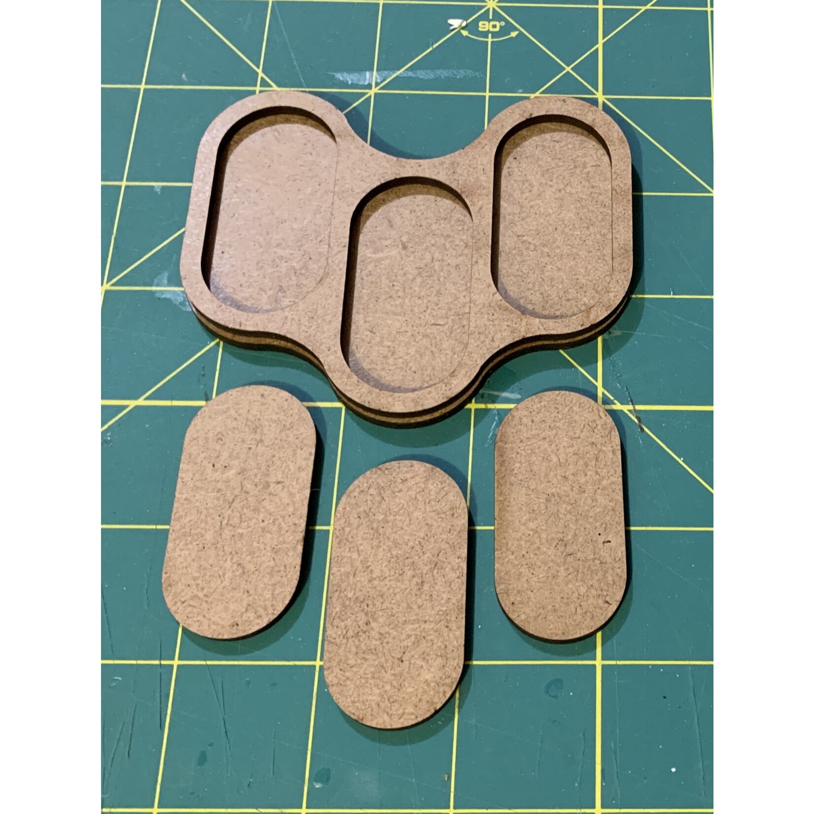 Phalanx Games & Sundry Pair of 25 x 50mm Pill Cavalry (Mounted) Movement Trays (3 Figure) Offset