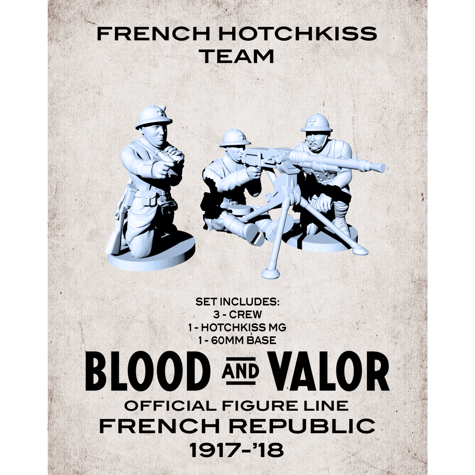 Phalanx Games & Sundry Blood & Valor French Hotchkiss MG Team