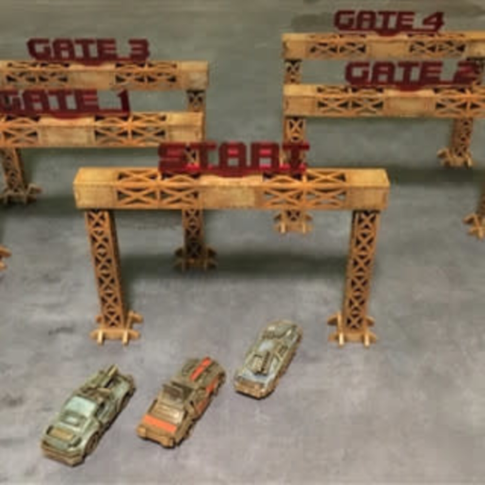 Gaslands compatible Gate & Checkpoints (4 Units) – Customeeple