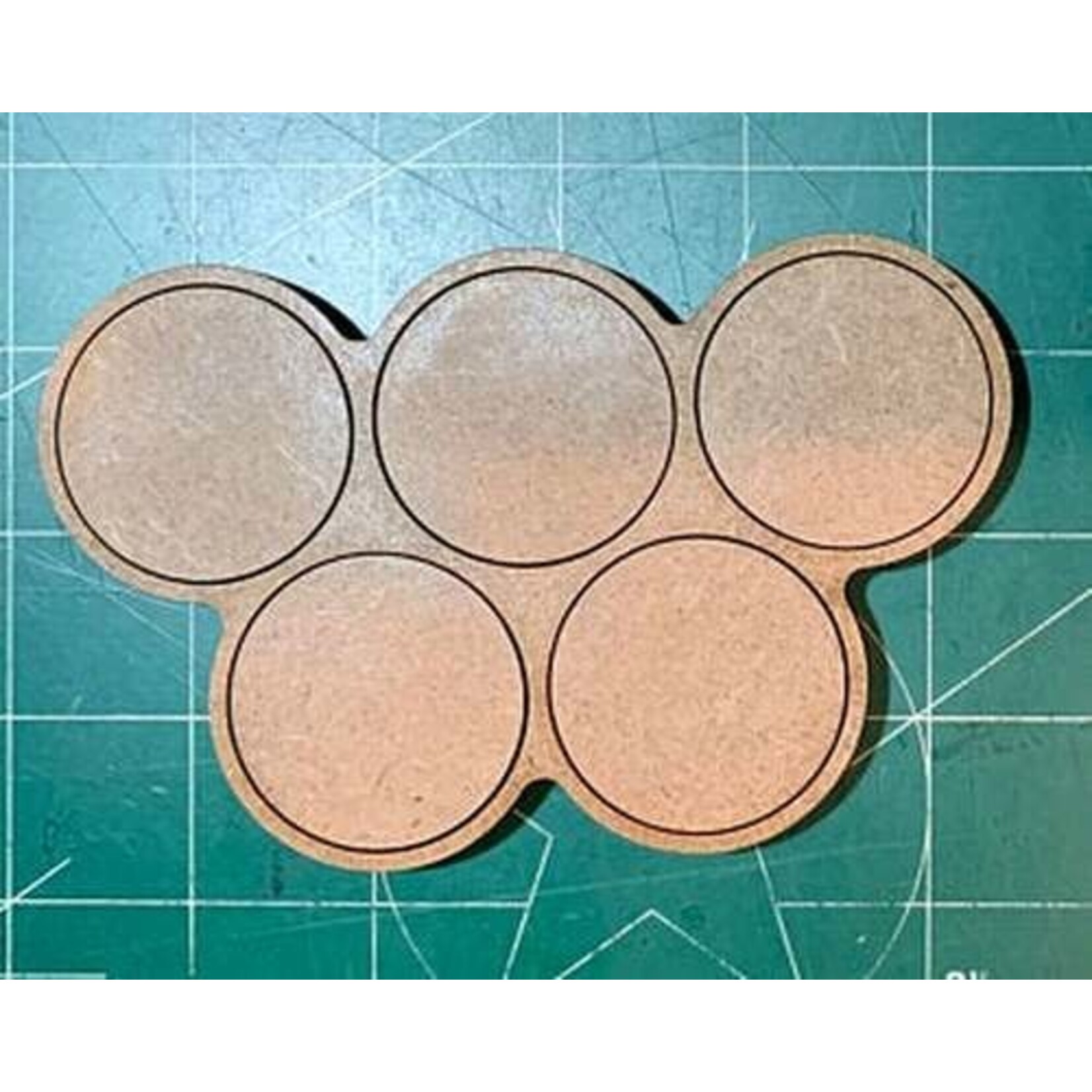 Phalanx Games & Sundry Pair of 25mm Round Movement Trays (5 Figure) 2/3 Offset