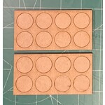 Phalanx Games & Sundry Pair of 20mm Round Rank & File Trays ( 8 Figure) 4/4 Linear