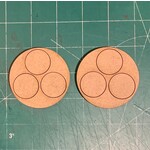 Phalanx Games & Sundry Pair of 25mm Round TOH Movement Trays (3 Figure)