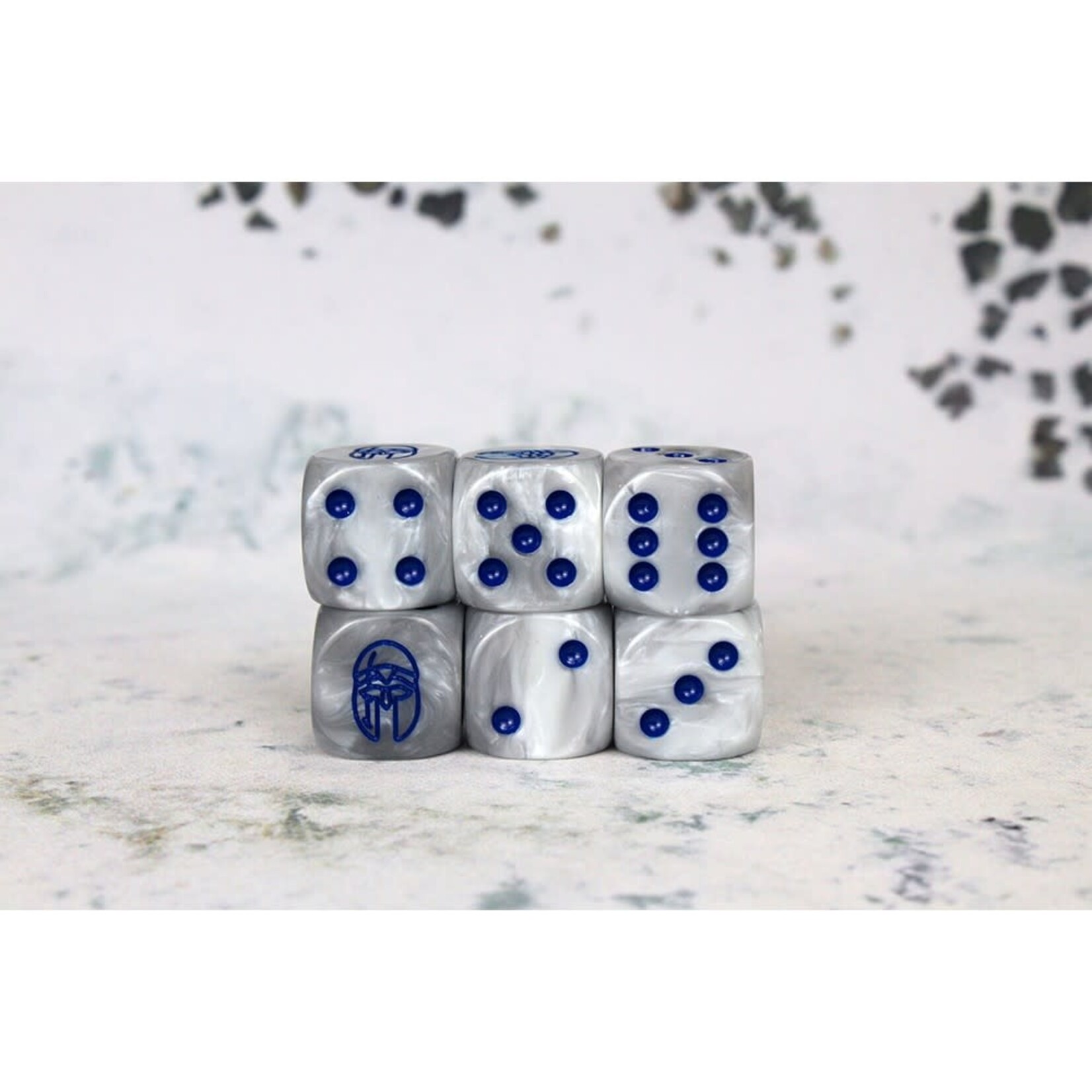 Para Bellum Games City States Faction Dice On Gray Swirl Dice