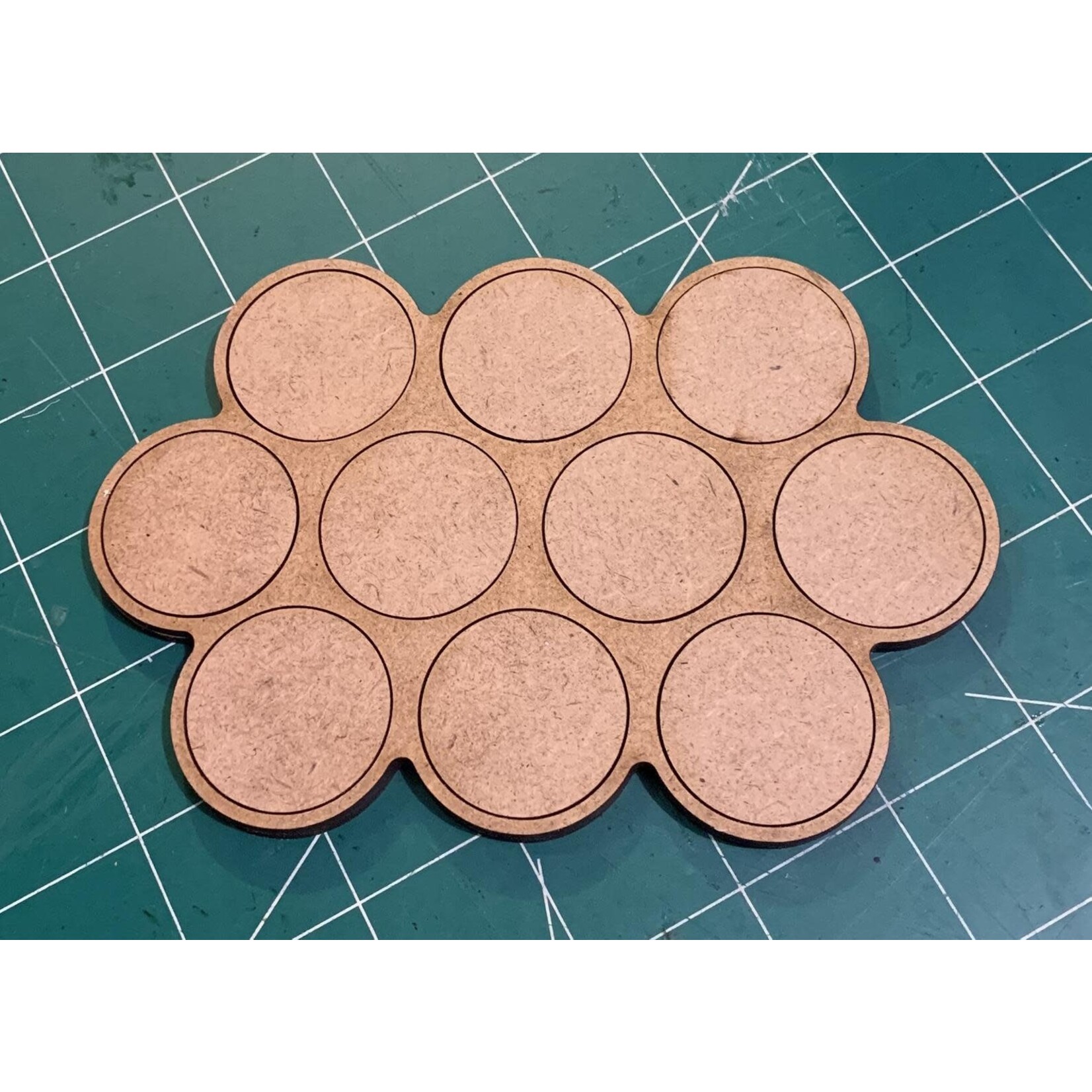 Phalanx Games & Sundry Pair of 40mm Round Movement Trays (10 Figure) 3/4/3