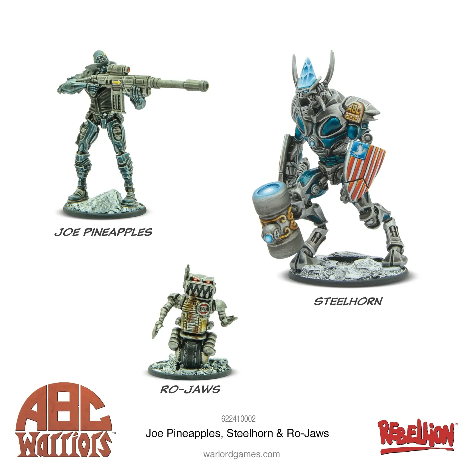 Warlord Games ABC Warriors: Joe Pineapples, Steelhorn & Ro-Jaws