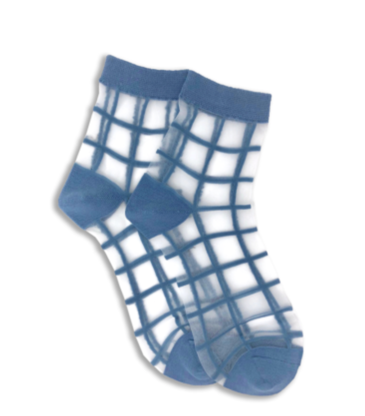 XS Unified Sheer Windowpane Socks