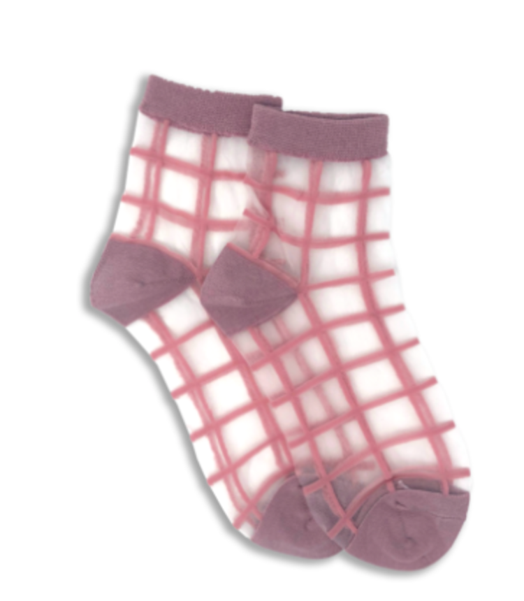 XS Unified Sheer Windowpane Socks