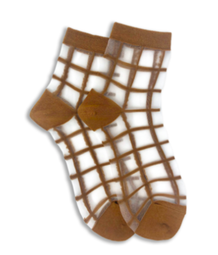 XS Unified Sheer Windowpane Socks