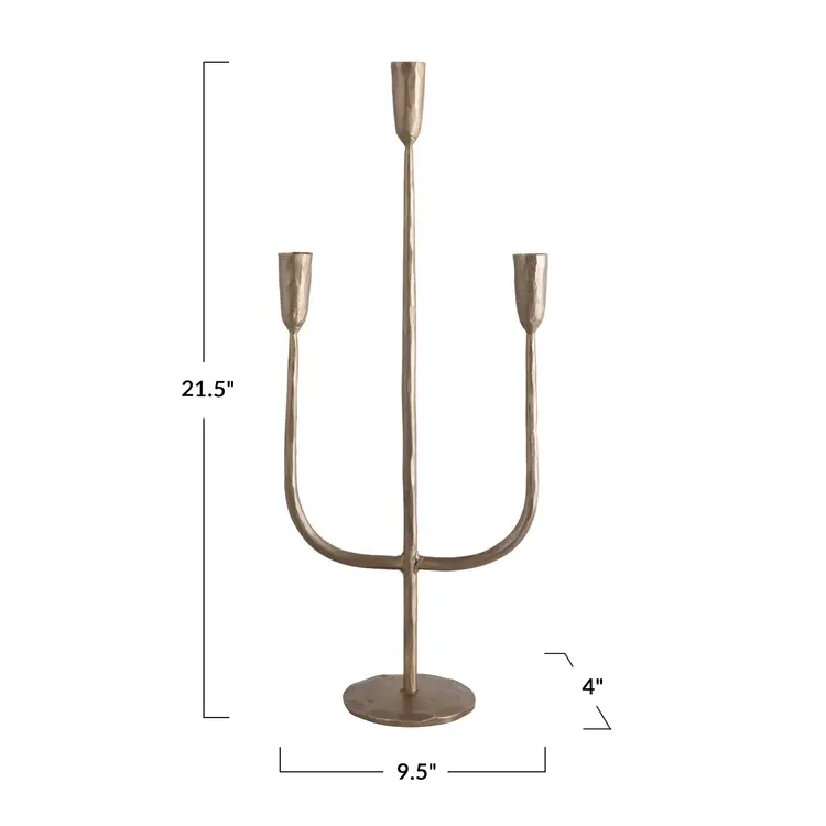 Creative Co-op Hand Forged Iron Candelabra