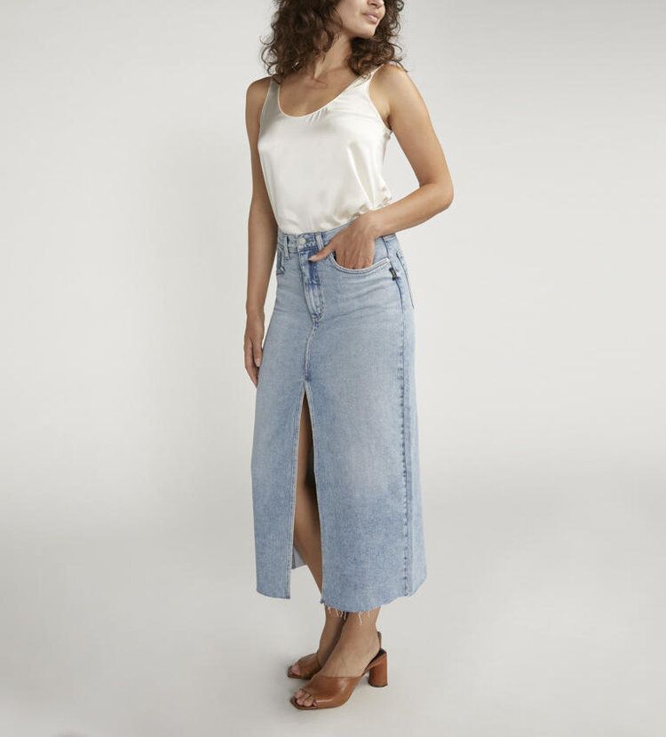 Silver Jeans Co. Denim Midi Skirt