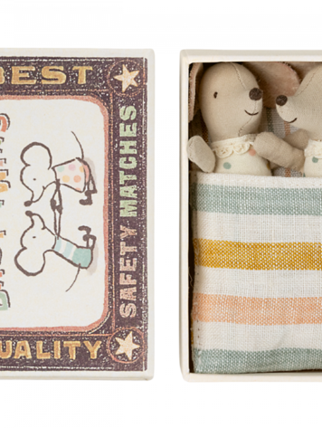 Maileg Maileg Baby Mice Twins in Matchbox