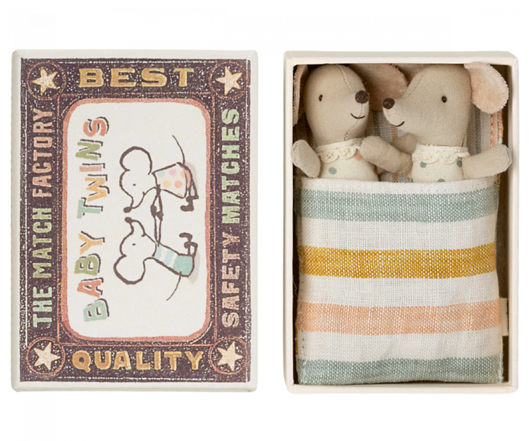 Maileg Maileg Baby Mice Twins in Matchbox