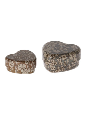 Maileg Maileg Metal Heart Box - 2pc Set