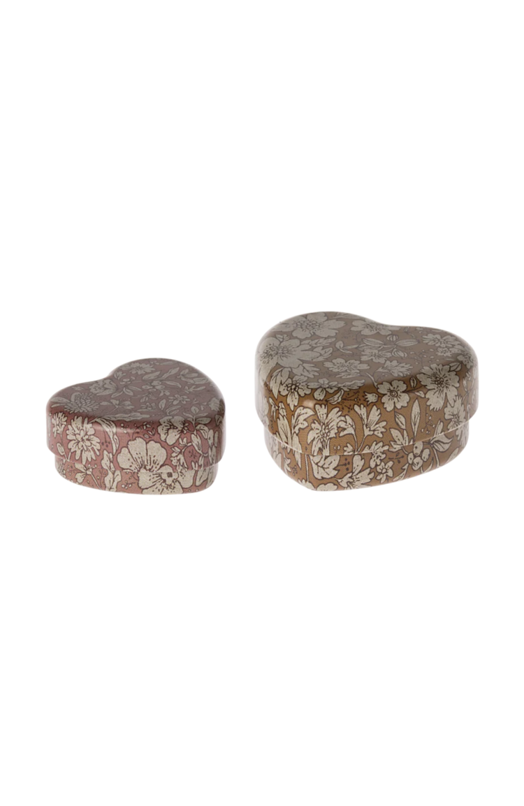 Maileg Maileg Metal Heart Box - 2pc Set