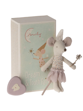 Maileg Little Sister Tooth Fairy Mouse in Matchbox