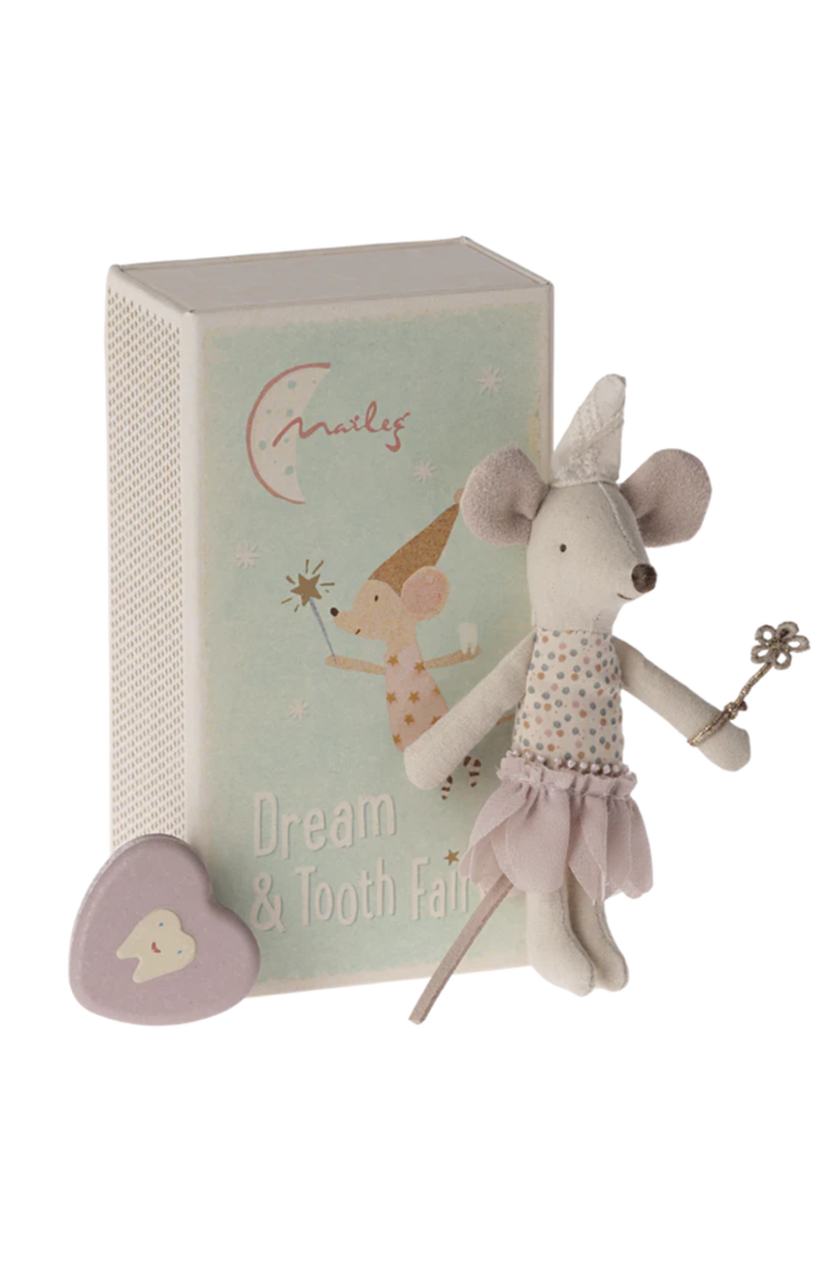 Maileg Little Sister Tooth Fairy Mouse in Matchbox