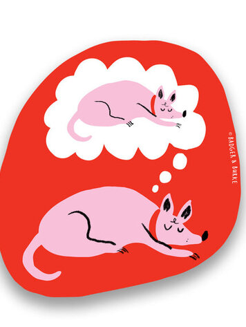 Badger & Burke Dreaming Dog Sticker