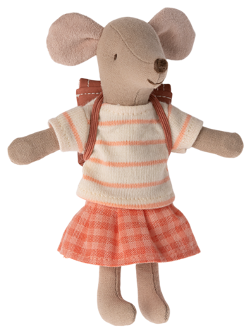 Maileg Tricycle Mouse - Big Sister - Coral