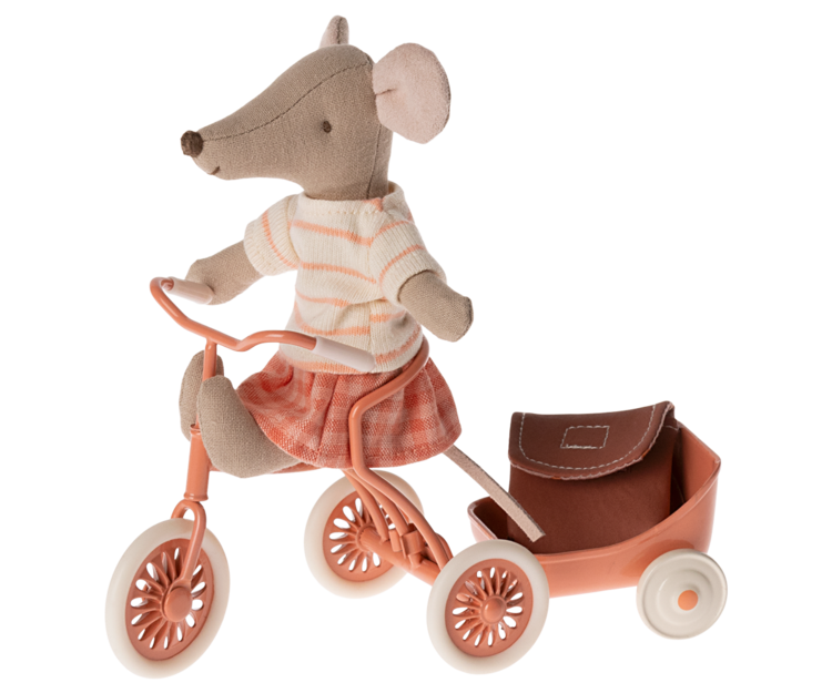 Maileg Tricycle Mouse - Big Sister - Coral