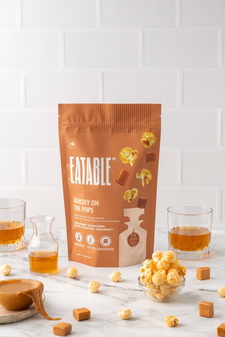 Eatable Popcorn Whisky On the Pops - Gourmet Caramel Popcorn