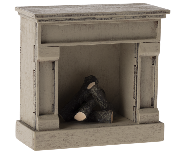 Maileg Fireplace, Mouse - Off White