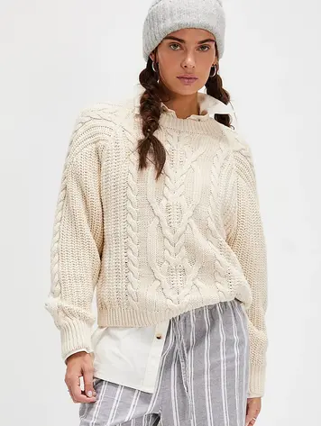 Free People Frankie Cable Sweater