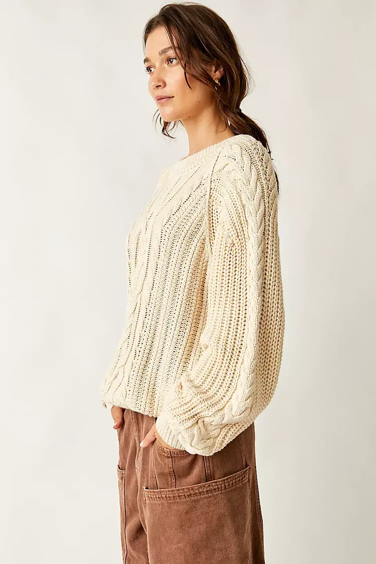 Free People Frankie Cable Sweater