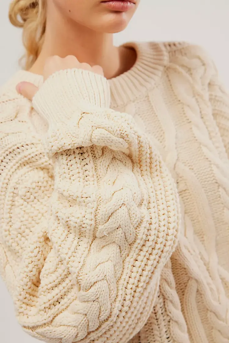 Free People Frankie Cable Sweater