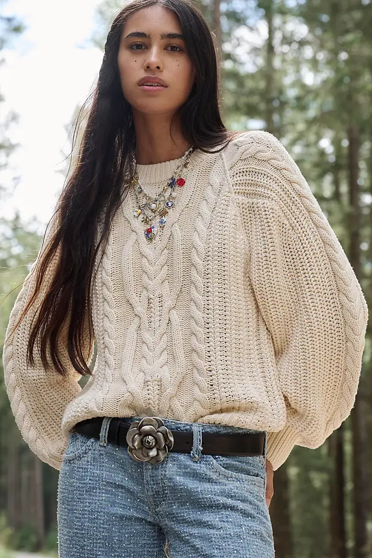 Free People Frankie Cable Sweater