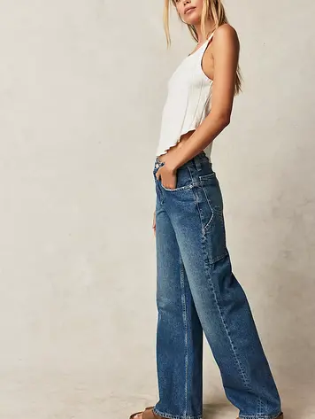 Free People Tinsley Baggy High-Rise Jeans