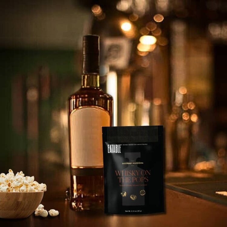 Eatable Popcorn Mini Whisky On the Pops - Gourmet Caramel Kettle Popcorn
