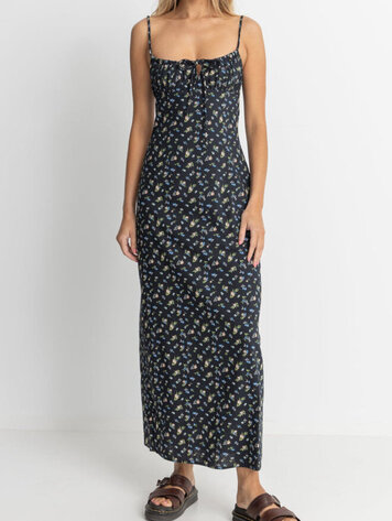 Rhythm Fleur Floral Gathered Maxi Dress
