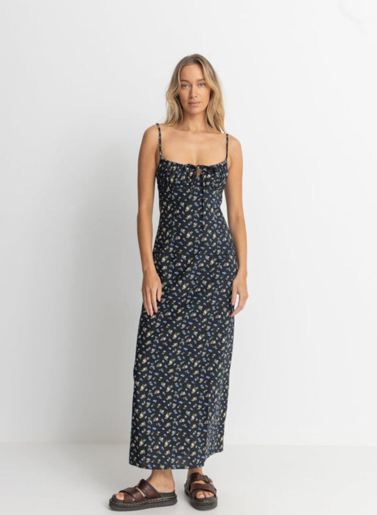 Rhythm Fleur Floral Gathered Maxi Dress