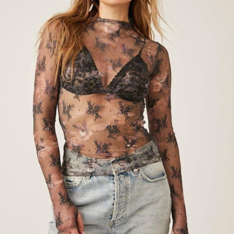 Free People Printed Lady Lux Layering