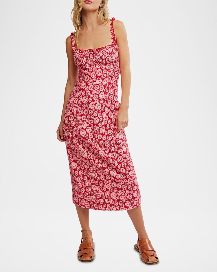 Free People Lucinda Printed Midi Dress