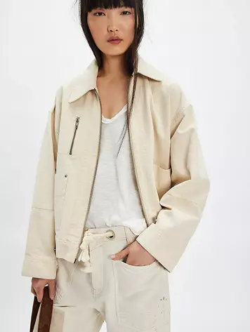 Free People Sally Solid Canvas Jacket