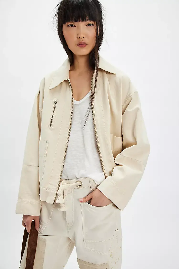 Free People Sally Solid Canvas Jacket