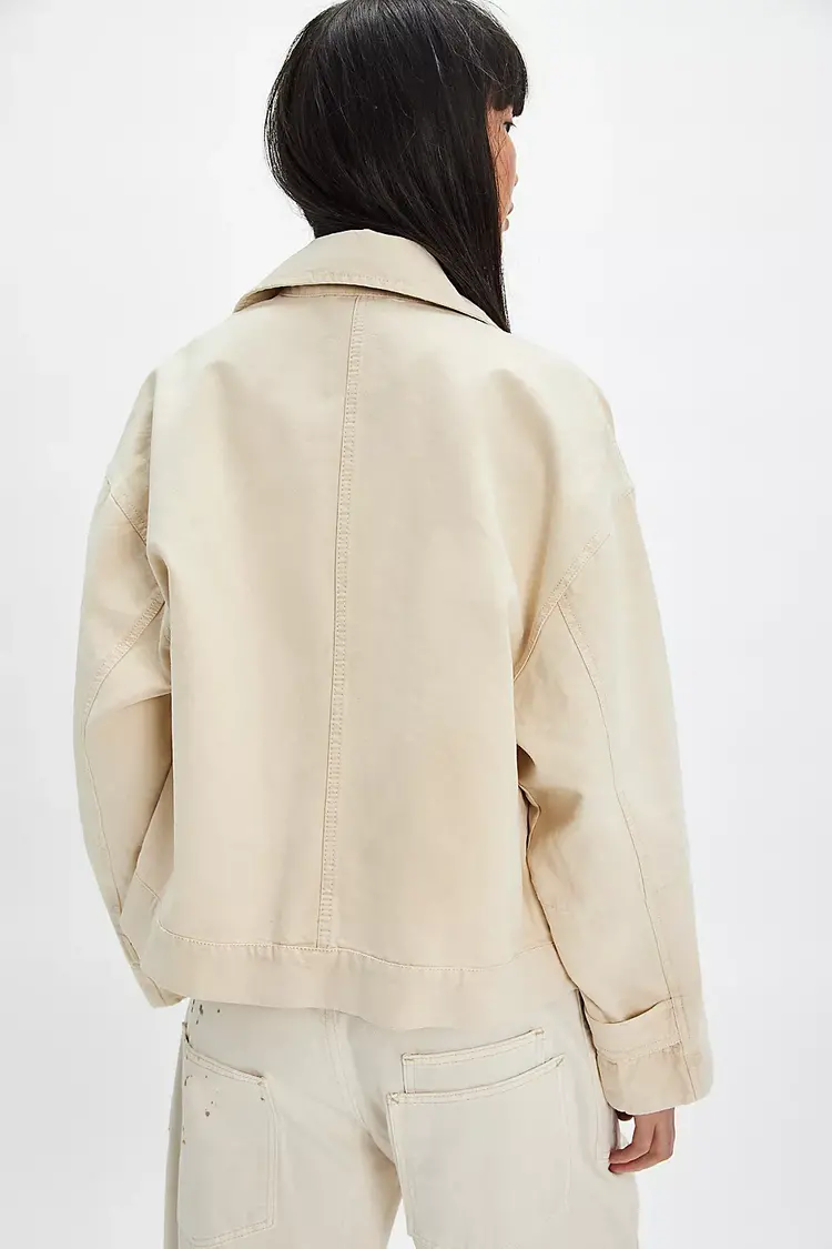 Free People Sally Solid Canvas Jacket