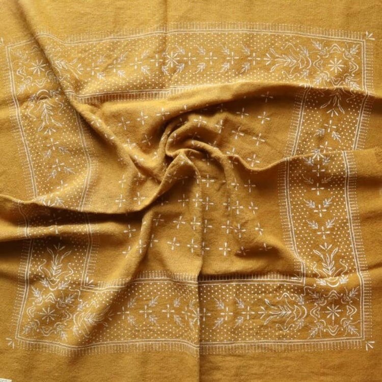 Eco Raw Studio Desert Gold Classic Print Naturally Dyed Bandana