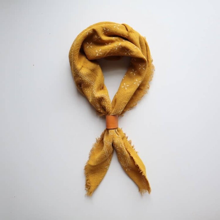 Eco Raw Studio Desert Gold Classic Print Naturally Dyed Bandana