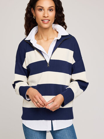 Gentle Fawn Idris Half Zip Polo Sweater