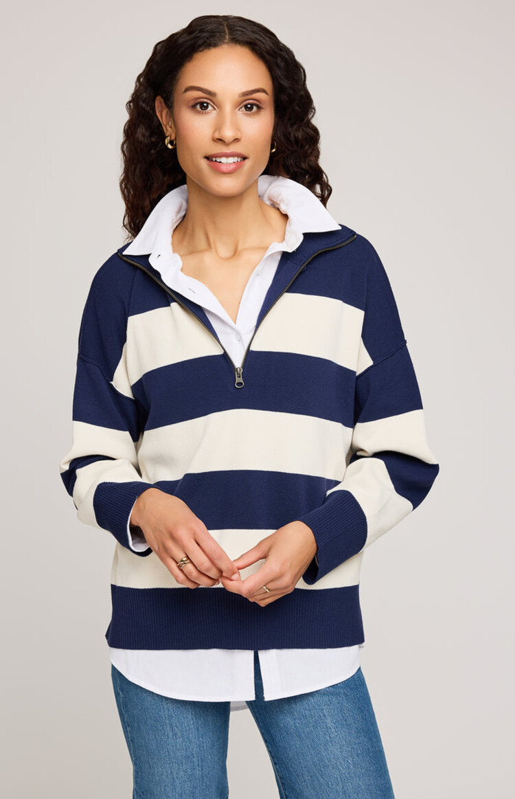 Gentle Fawn Idris Half Zip Polo Sweater