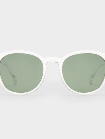 Le Specs Bandwagon Sunglasses Clear Crystal Clear