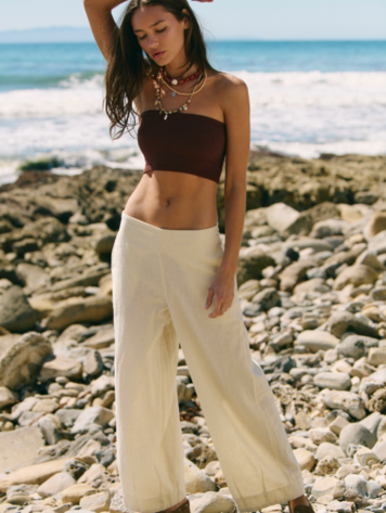 Free People Demi Cotton Linen Pant