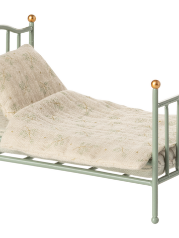 Maileg Mouse Vintage Single Bed - Mint