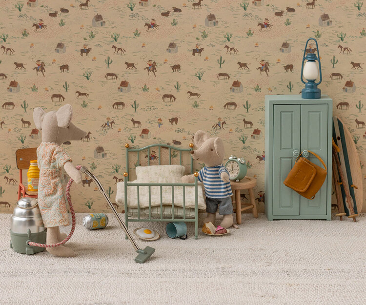 Maileg Mouse Vintage Single Bed - Mint