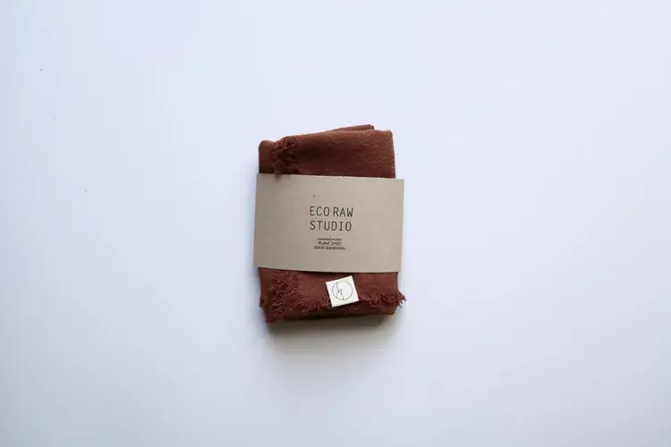 Eco Raw Studio Terracotta Solid Naturally Dyed Bandana