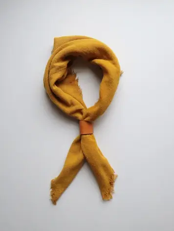 Eco Raw Studio Desert Gold Solid Naturally Dyed Raw Silk Bandana