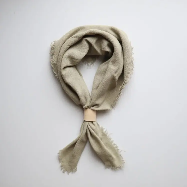 Sage Grey Classic Print Naturally Dyed Bandana